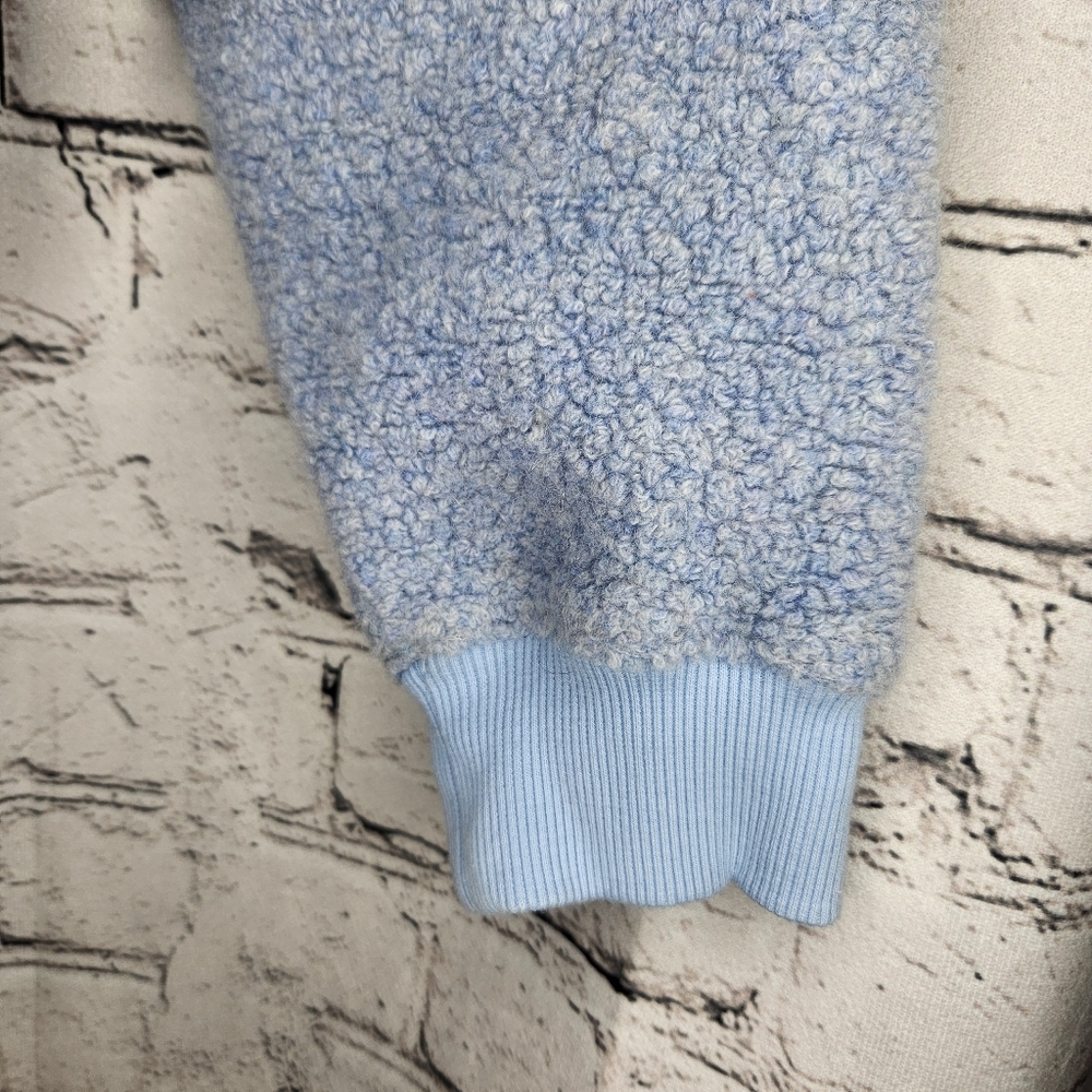 Outdoor Voices Wool Blend Fleece Oversized Light Blue Crew Neck Sweater Size XL - Picture 3 of 8